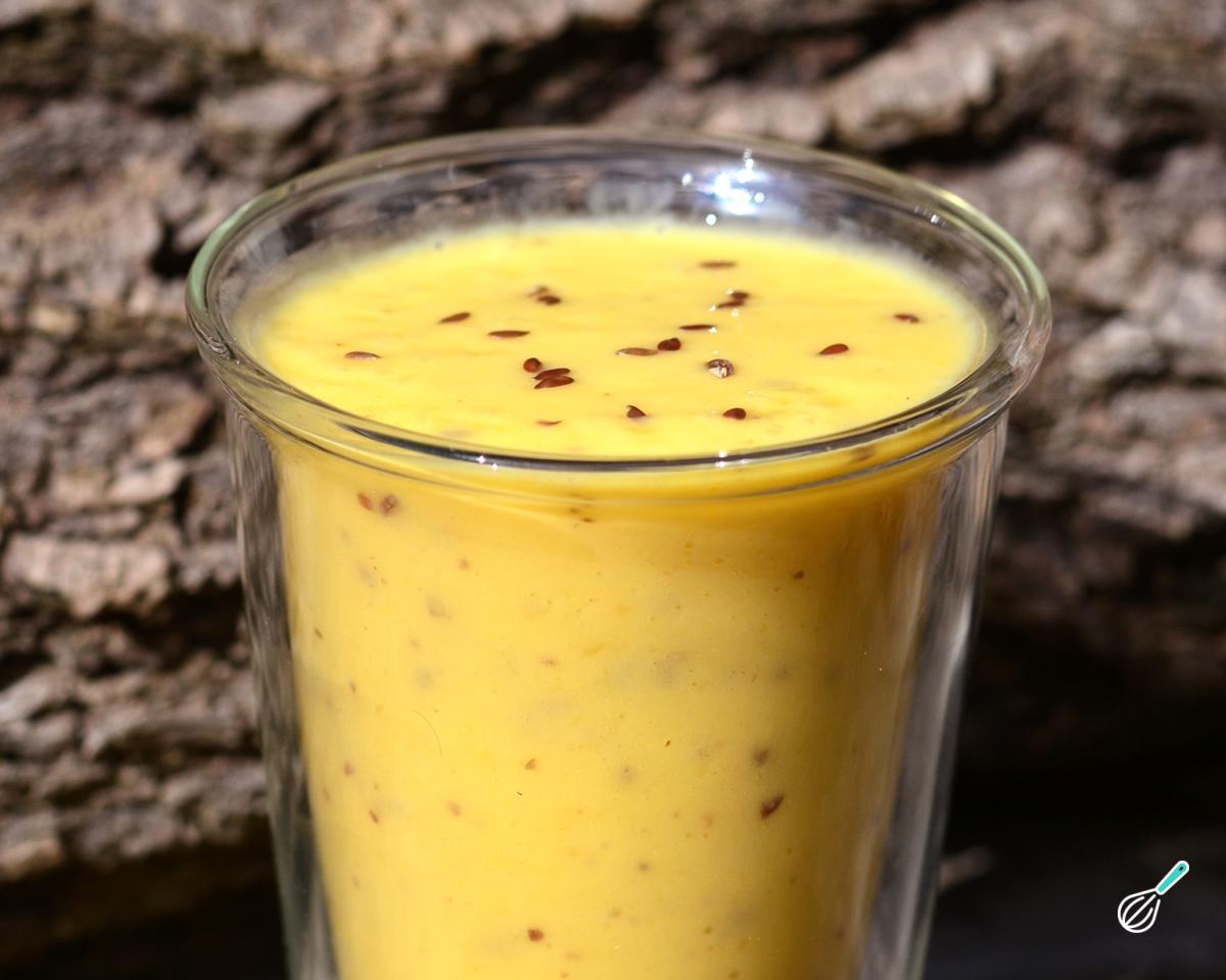 Suco detox de laranja e linhaça