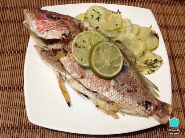 Receita de Pargo no forno com batatas