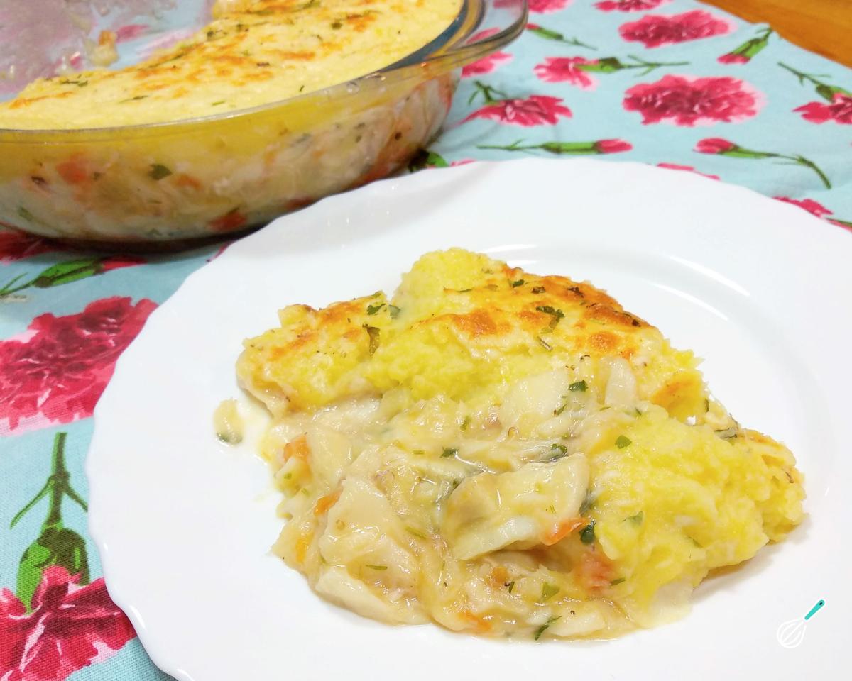 Receita de Bacalhau cremoso com batata