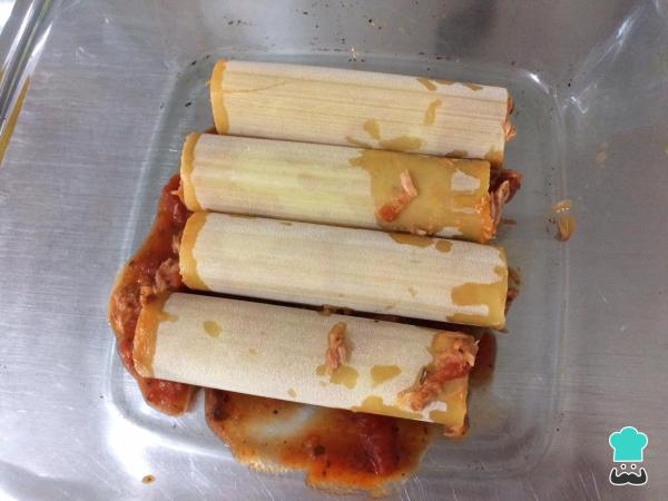 Receita de Canelones de atum para crianças - Passo 4