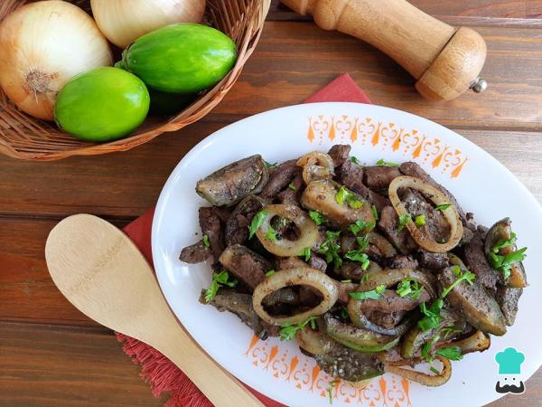 Figado com jiló receita premiada de Boteco! 