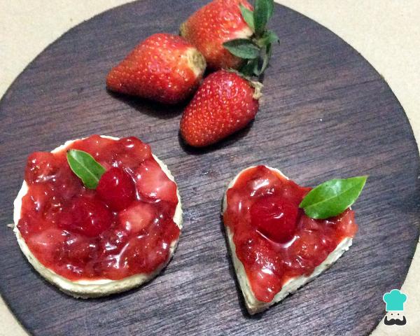 Receita de Mini cheesecake de morango