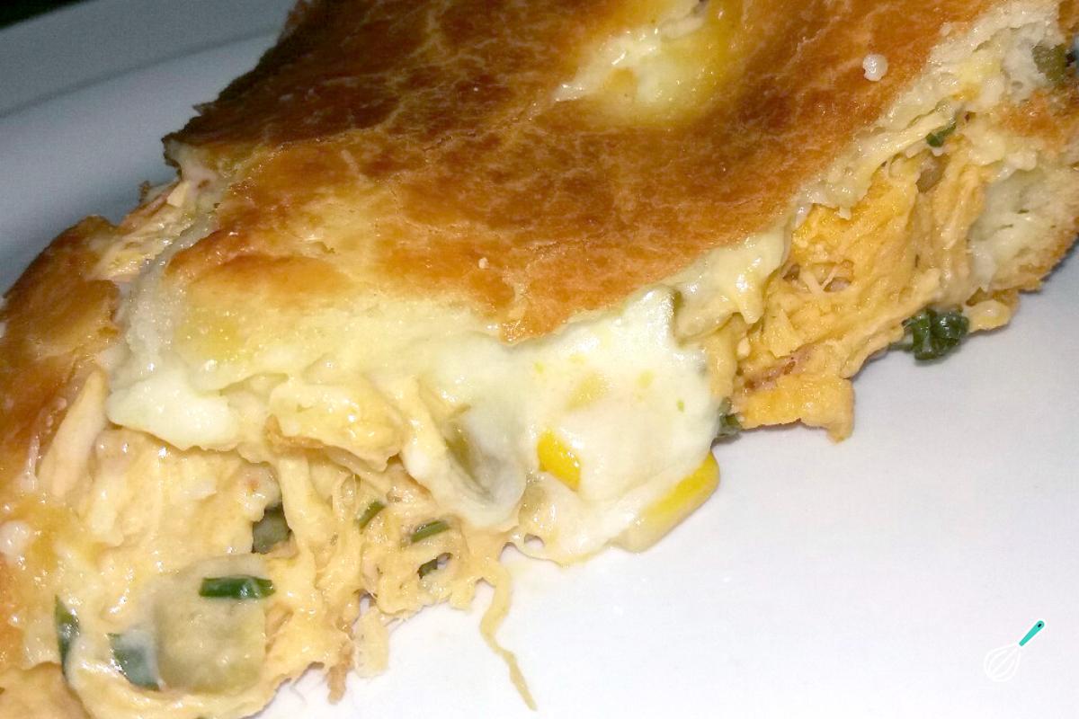 Receita de Torta cremosa de frango no liquidificador