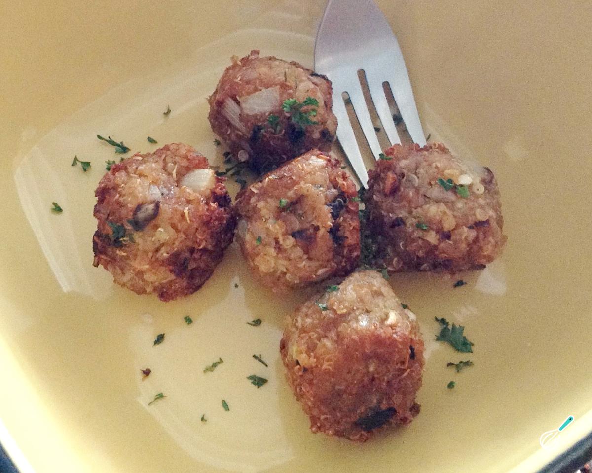 Receita de Almôndegas de quinoa