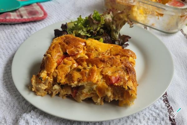 Receita de Torta de frango com palmito e requeijão