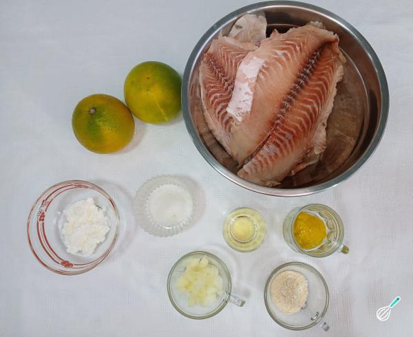 Receita de Filé de tilápia ao molho de laranja - Passo 1