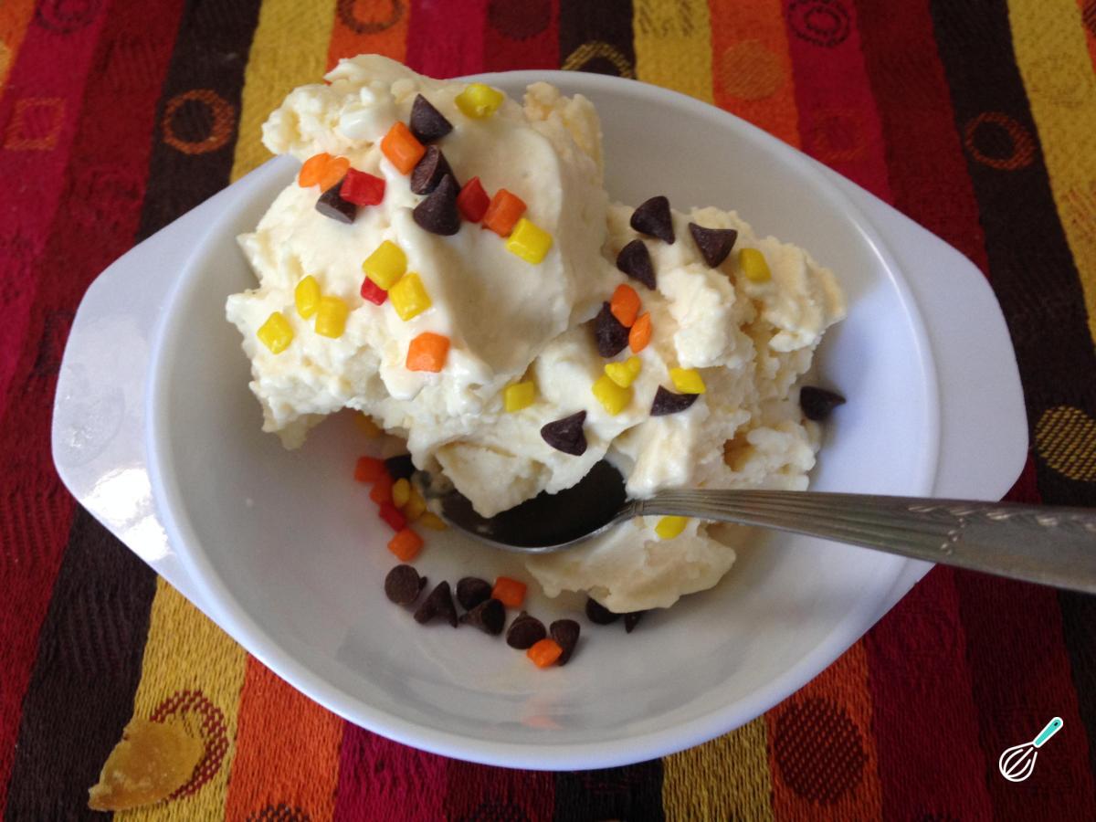 Receita de Sorvete caseiro de chocolate branco