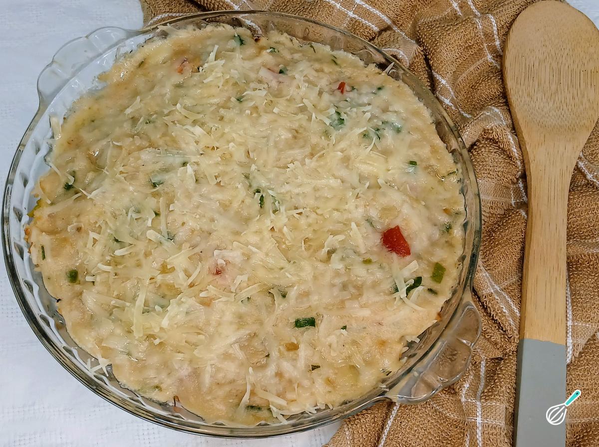 Receita de Arroz de forno com bacalhau