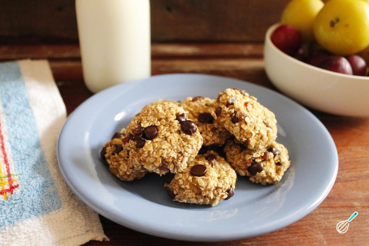 Receita de Cookie de banana e aveia no microondas