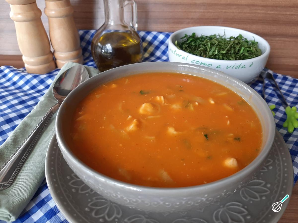 Receita de Caldo de abóbora com frango