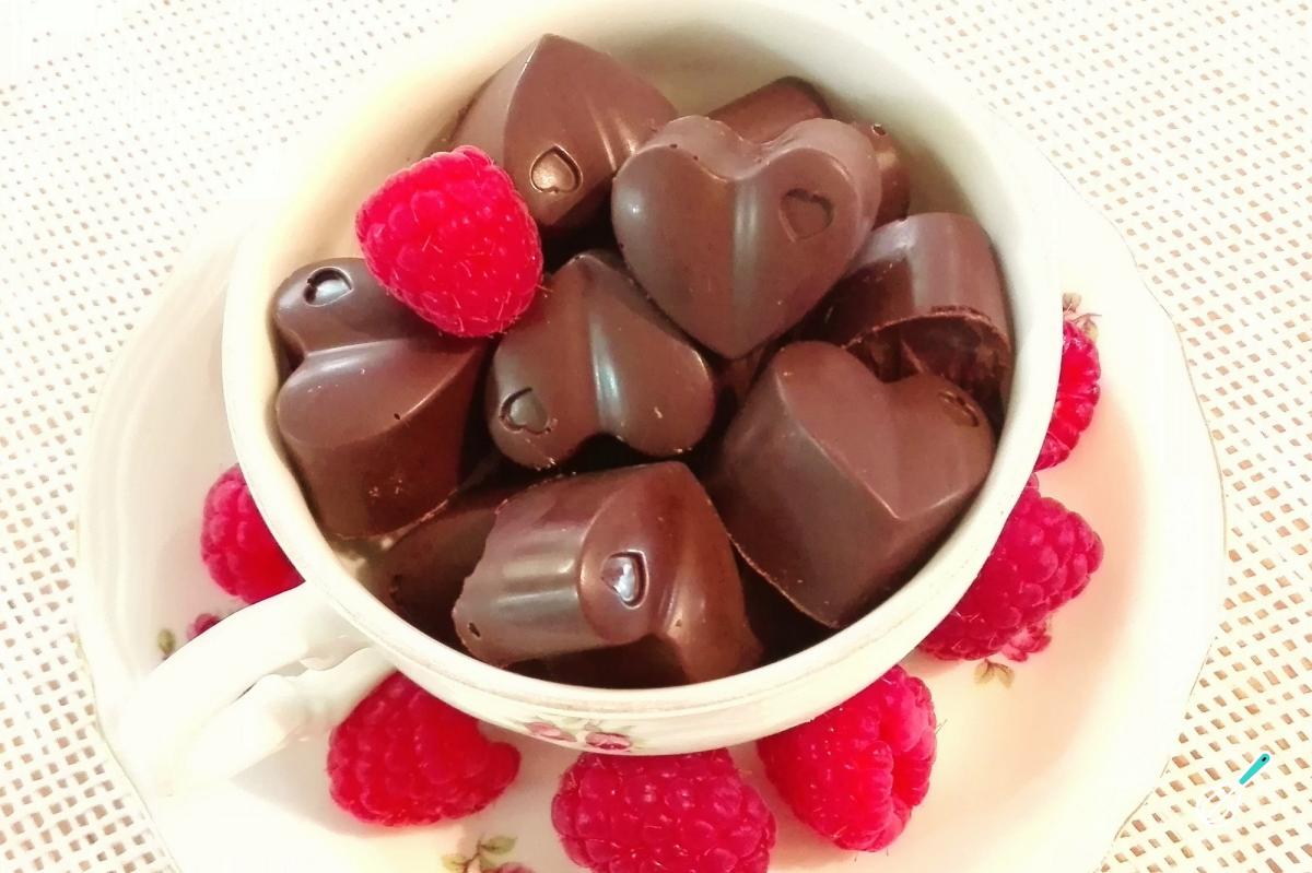 Receita de Bombom trufado de framboesa