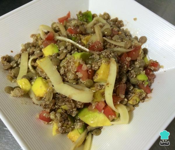 Receita de Salada de quinoa e lentilhas