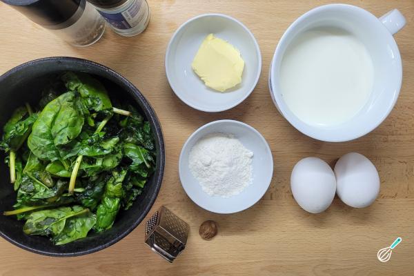 Receita de Rocambole de espinafre - Passo 1