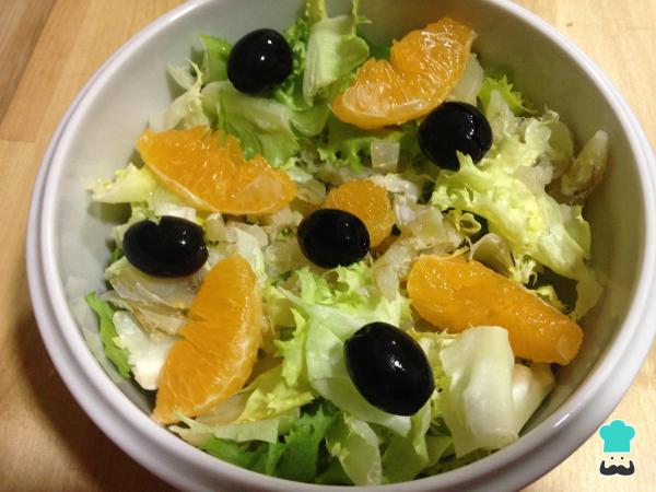 Receita de Salada de escarola com bacalhau - Passo 4