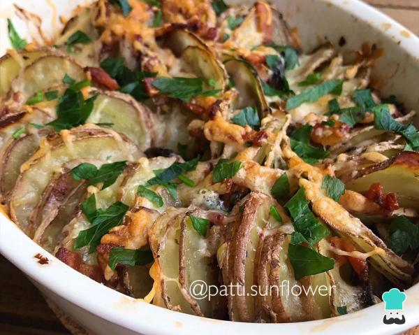 Receita de Batata gratinada no forno com queijo