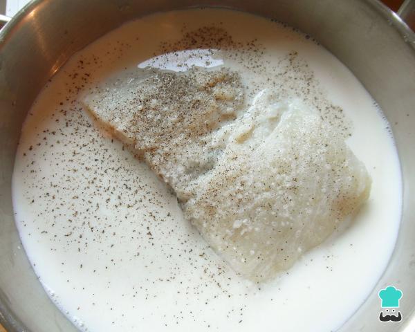 Receita de Bacalhau com natas simples e rápido - Passo 2