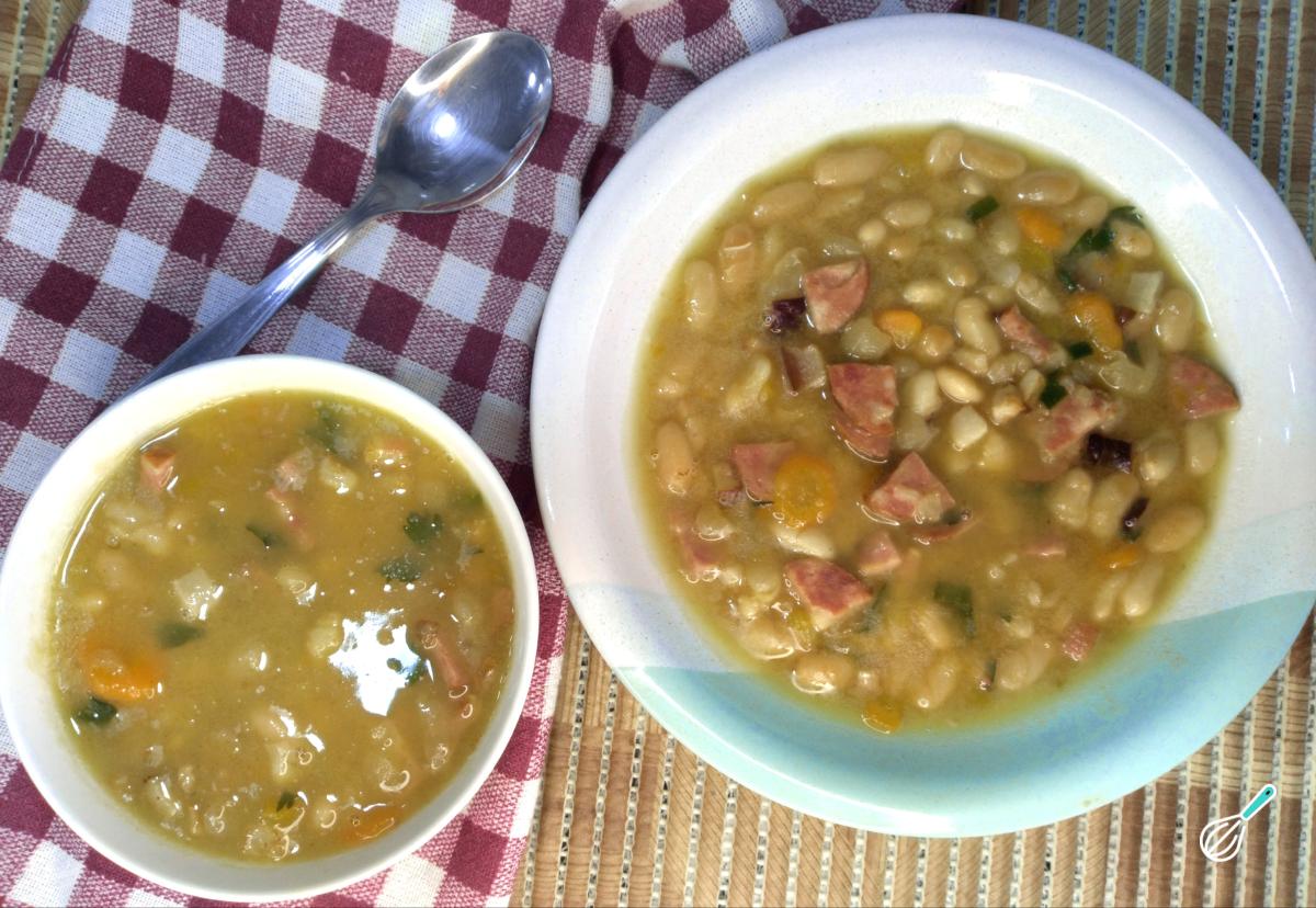 Receita de Sopa de feijão branco