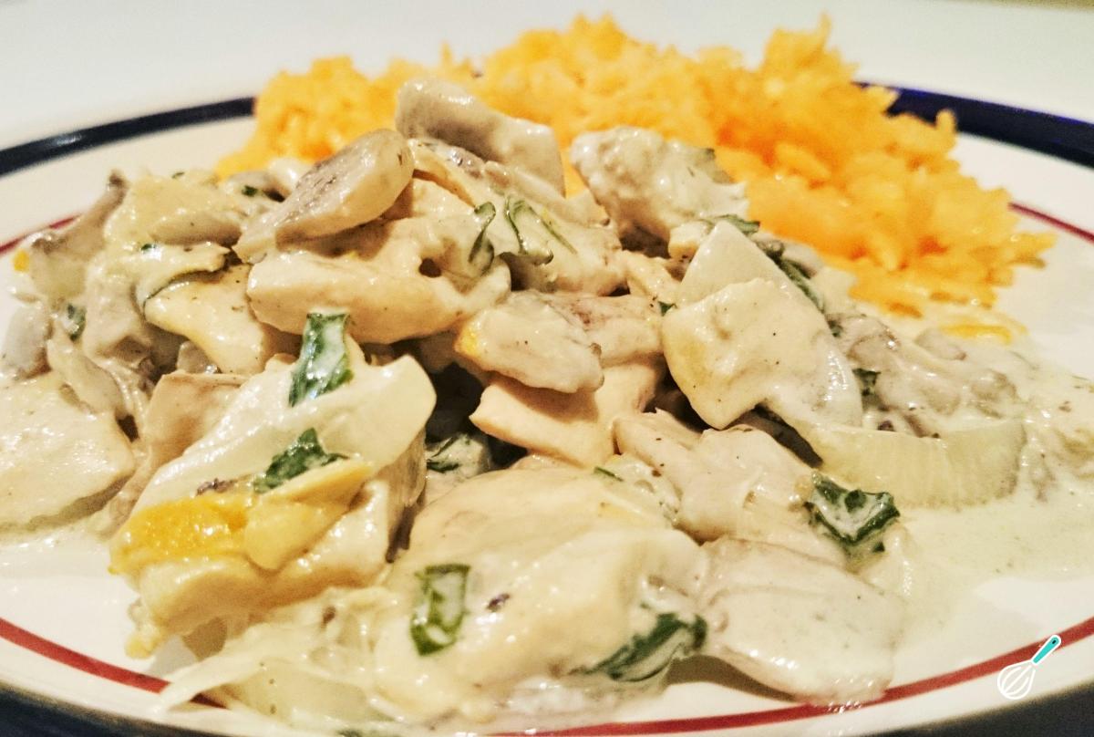 Receita de Frango com cogumelos frescos