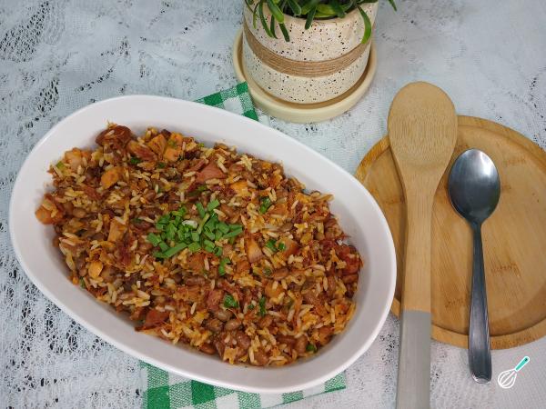 Receita de Baião de dois com carne de sol