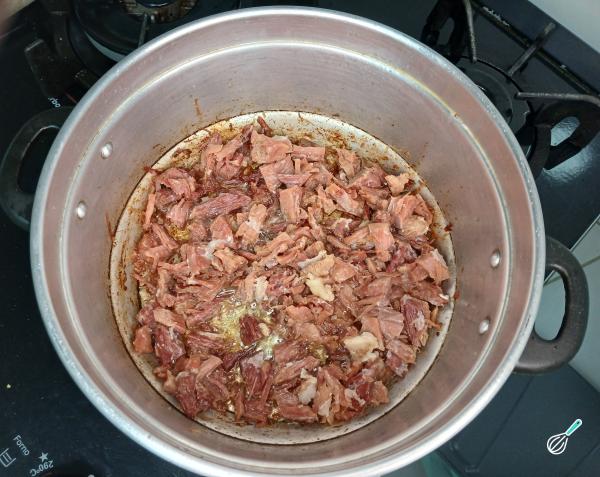 Receita de Baião de dois com carne de sol - Passo 5