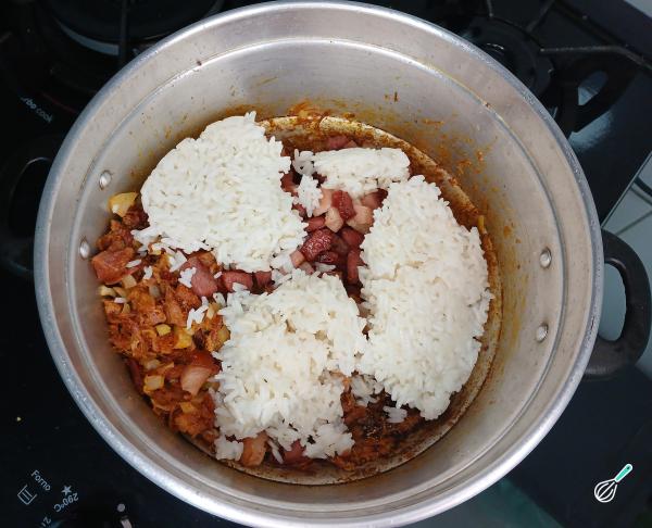 Receita de Baião de dois com carne de sol - Passo 6