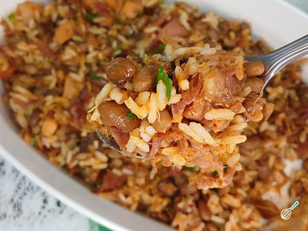 Receita de Baião de dois com carne de sol - Passo 8