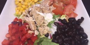 Receita de Salada com pimentão e frango