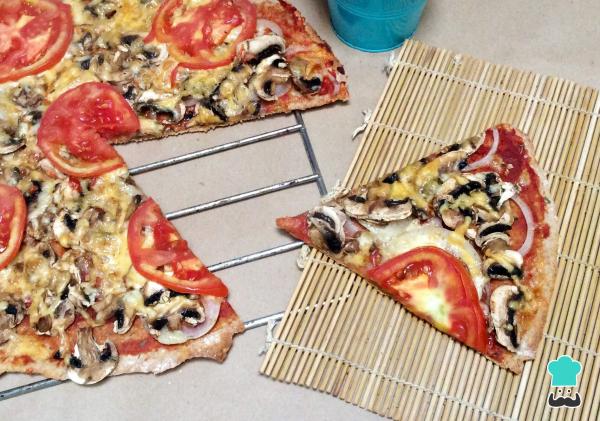 Receita de Pizza rápida de legumes