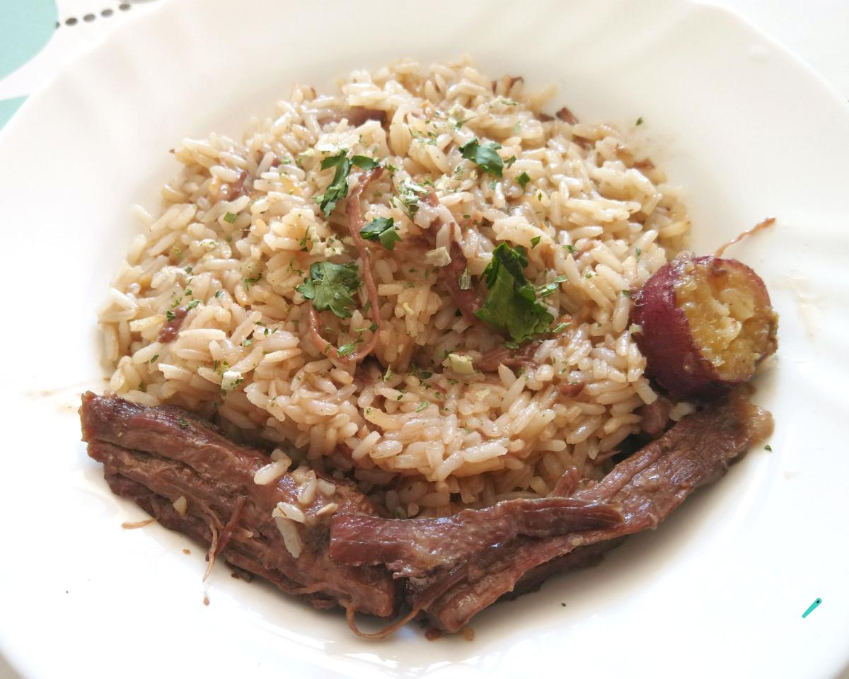 Receita de Arroz com costela na panela de pressão