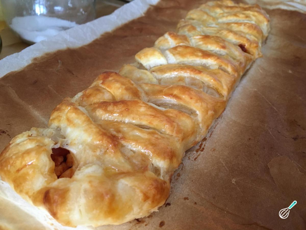 Receita de Trança folhada de frango fácil