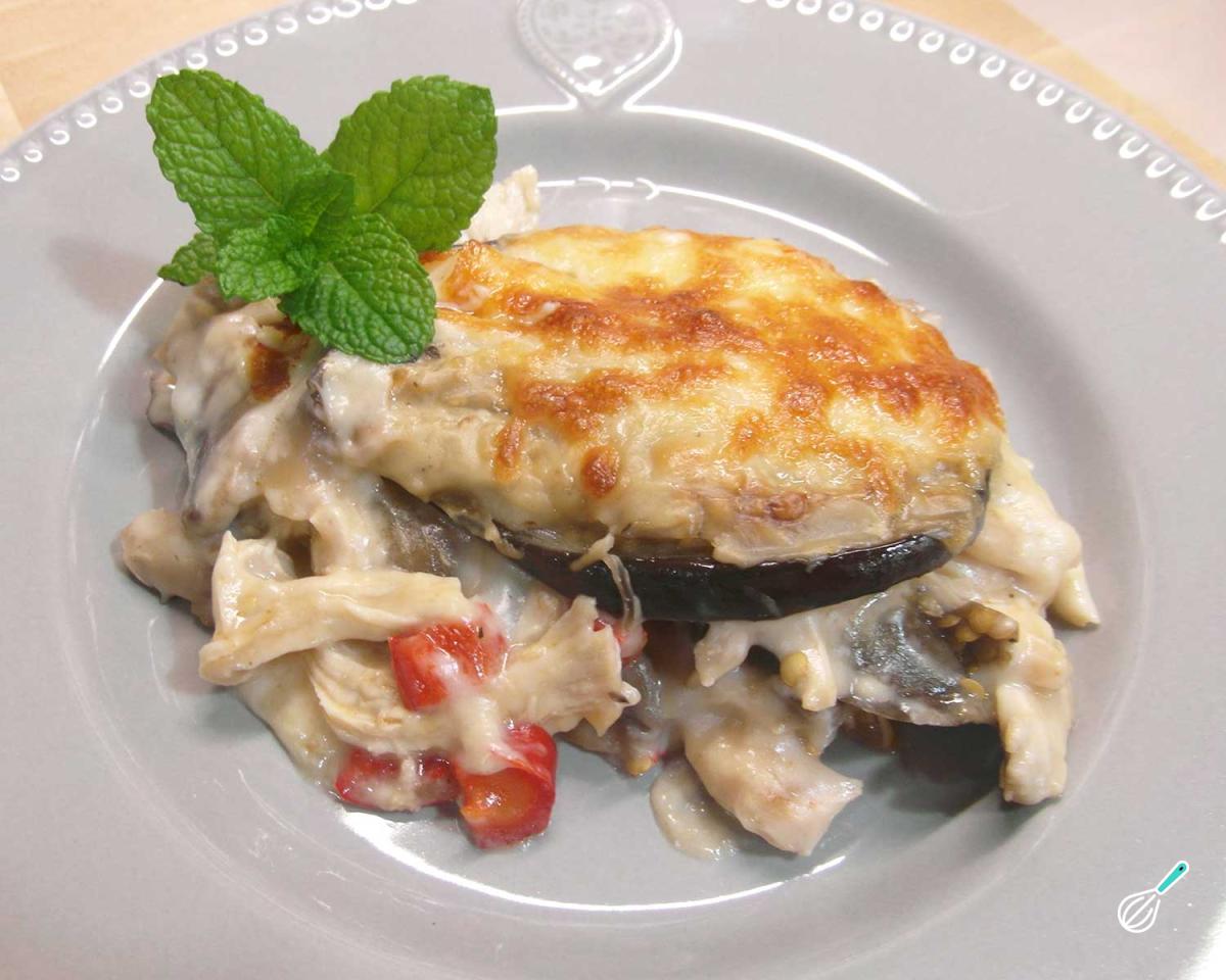 Receita de Lasanha de berinjela com frango