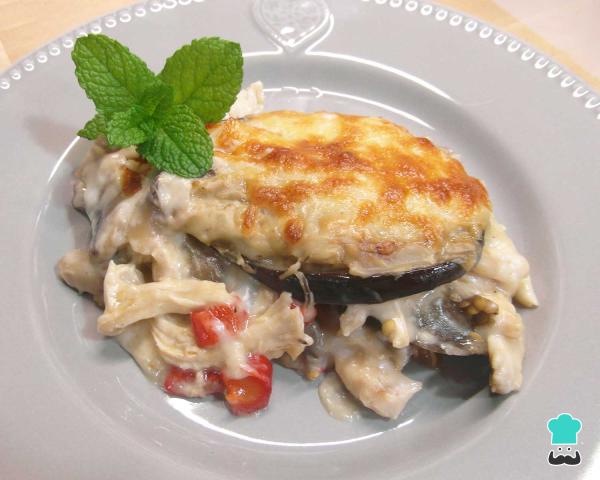 Receita de Lasanha de berinjela com frango light