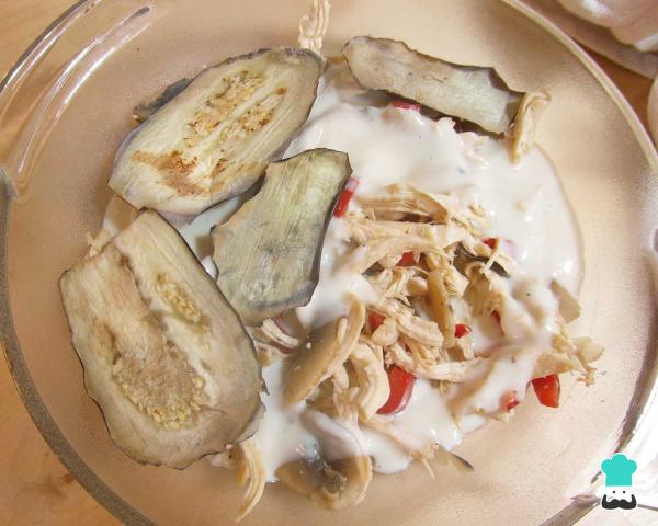 Receita de Lasanha de berinjela com frango light - Passo 6