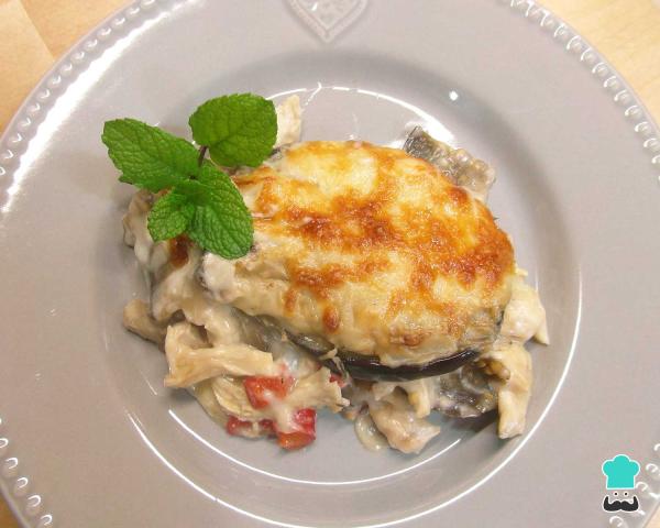 Receita de Lasanha de berinjela com frango light - Passo 7