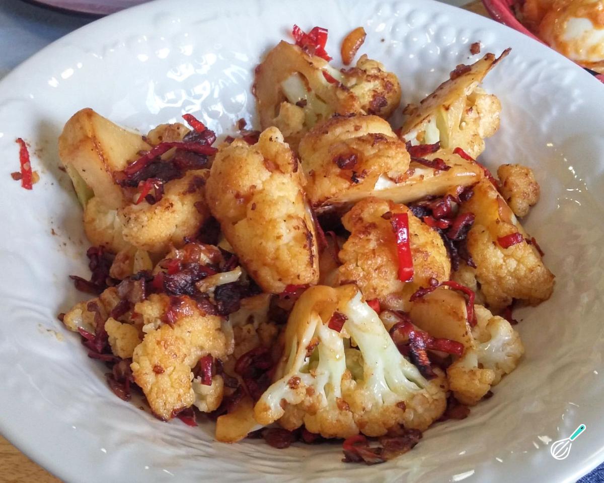 Receita de Salada de couve flor refogada