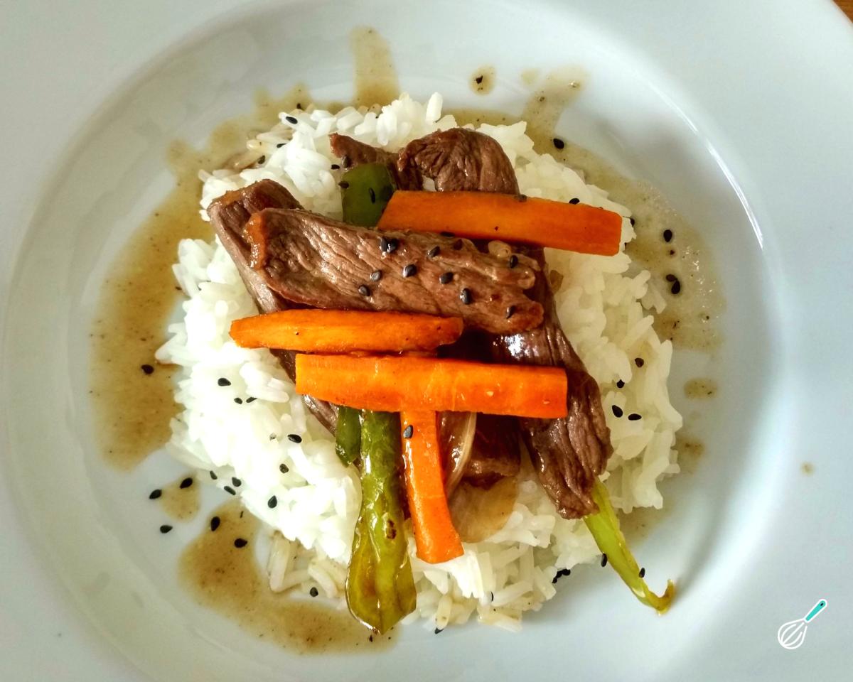 Receita de Carne ao molho teriyaki