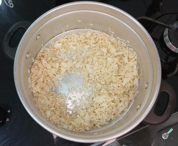 Receita de Arroz com berinjela - Passo 4