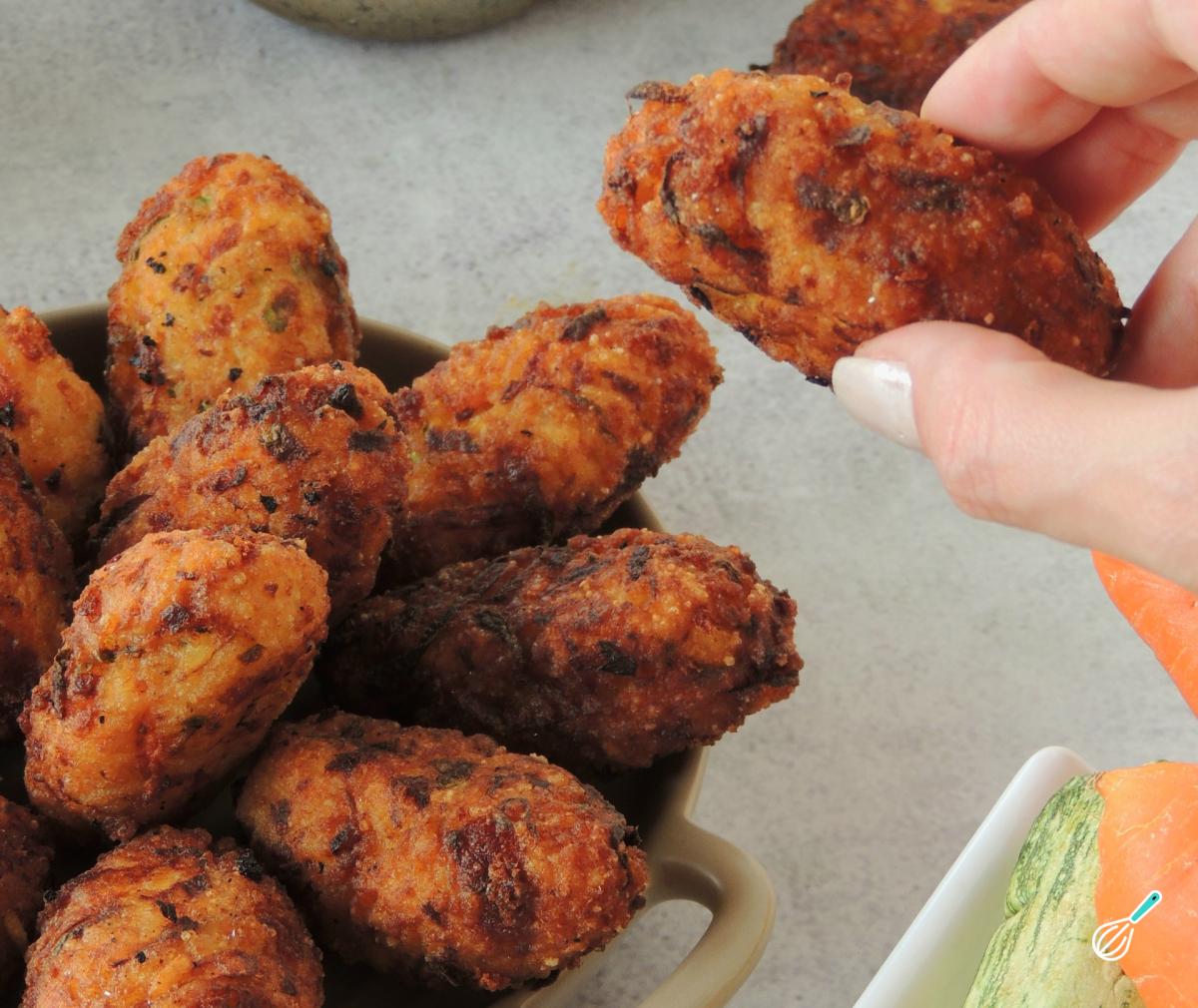 Receita de Bolinho de arroz com legumes
