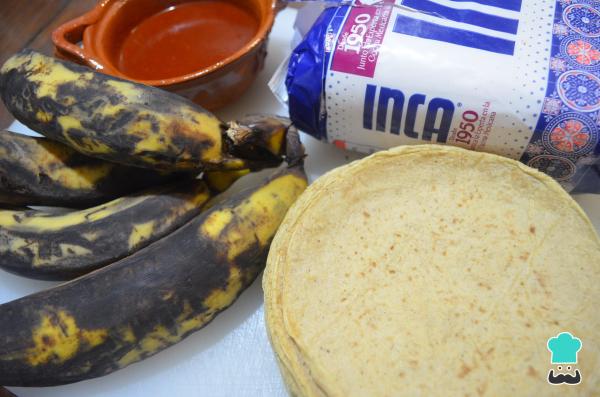 Receita de Tacos de banana - Passo 1