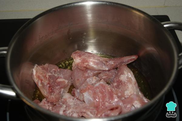 Receita de Coelho com lentilhas - Passo 2