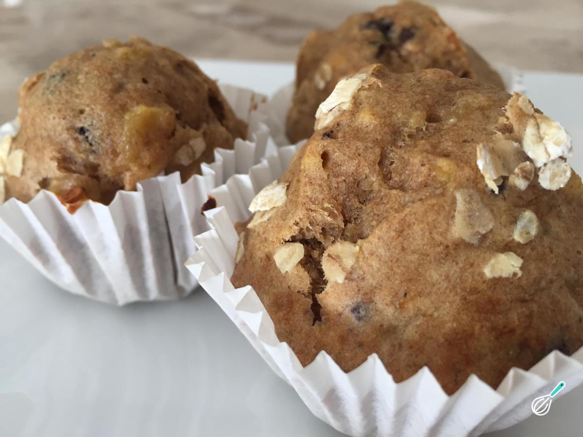 Receita de Muffin de banana e aveia