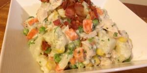 Receita de Salada de frango com batatas