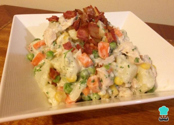 Receita de Salada de frango com batatas - Passo 8
