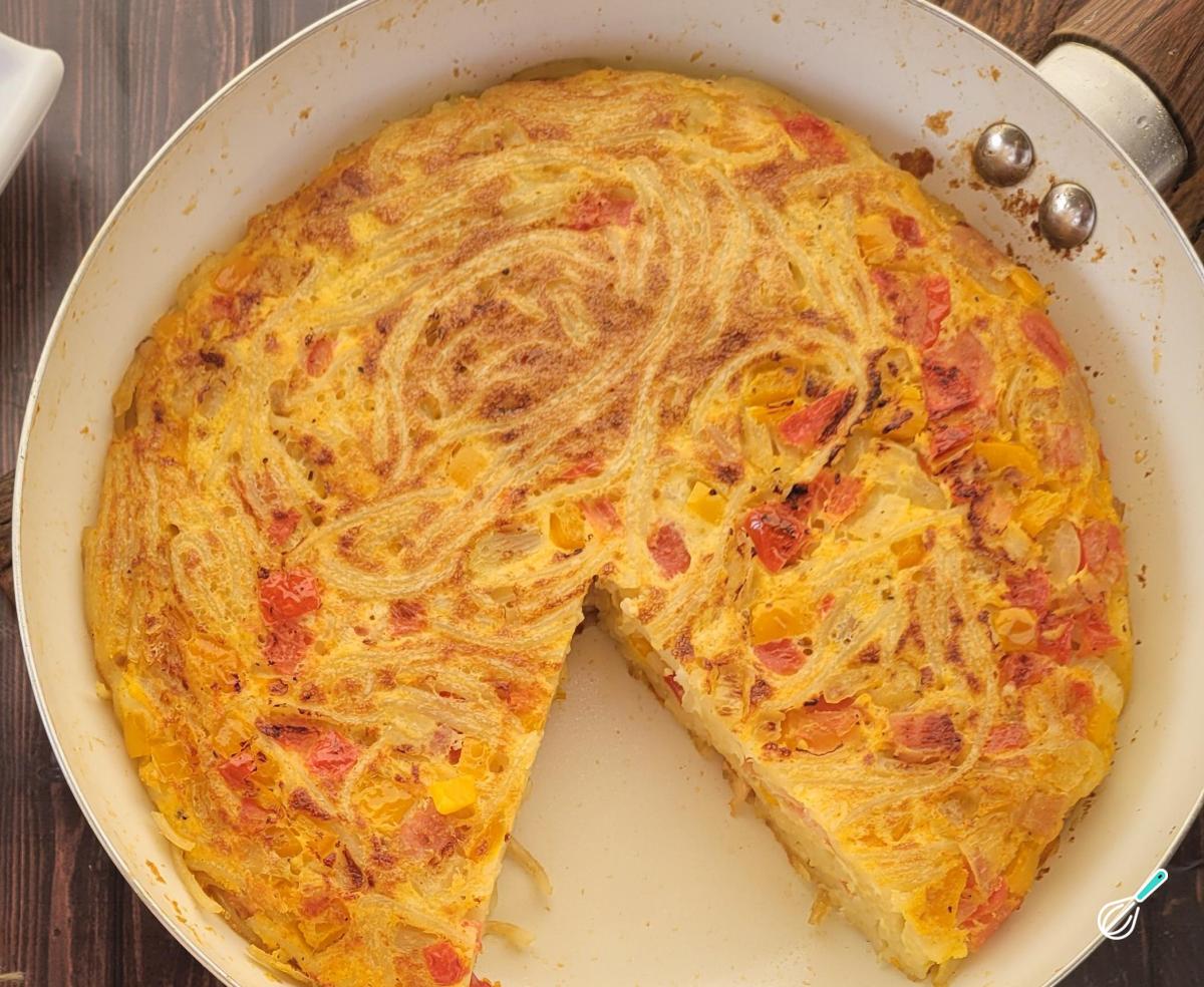 Receita de Fritada de macarrão