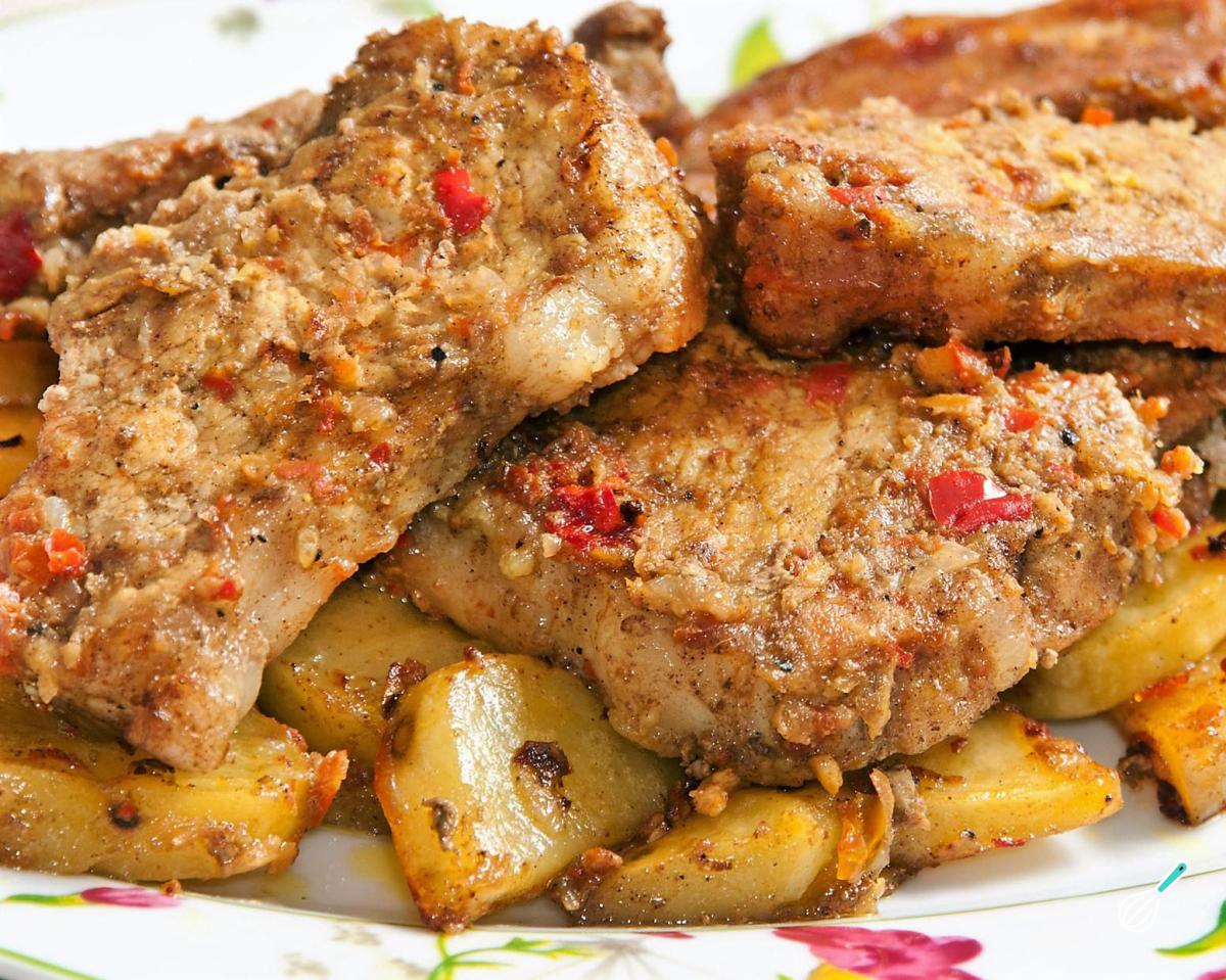 Receita de Lombo assado com batata muito fácil