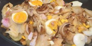 Grão de bico com bacalhau