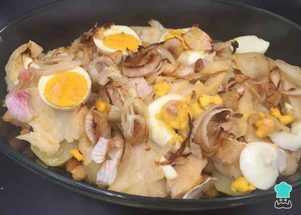 Receita de Grão de bico com bacalhau - Passo 6