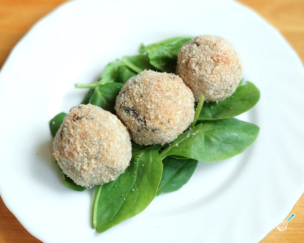 Receita de Bolinho de batata doce com espinafre assado
