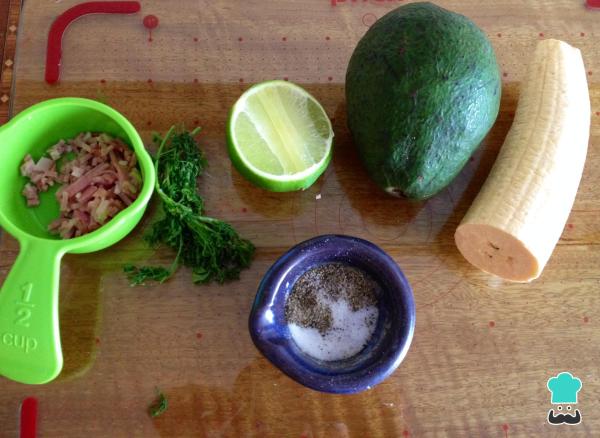 Receita de Banana frita com guacamole - Passo 1