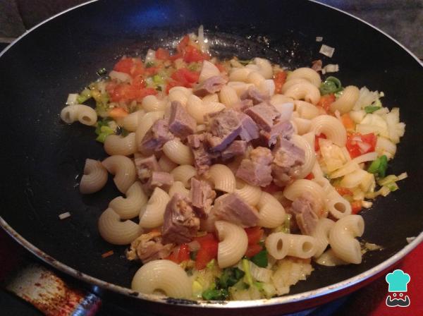 Receita de Calentado com macarrão - Passo 4